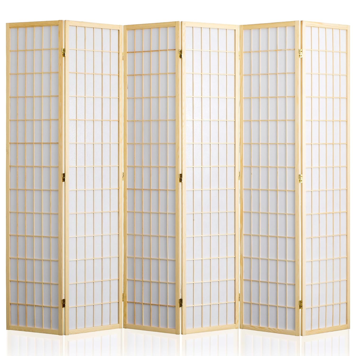 Shoji Screen Divider - 6 Panel Katlanır Oda Bölücü Gizlilik
