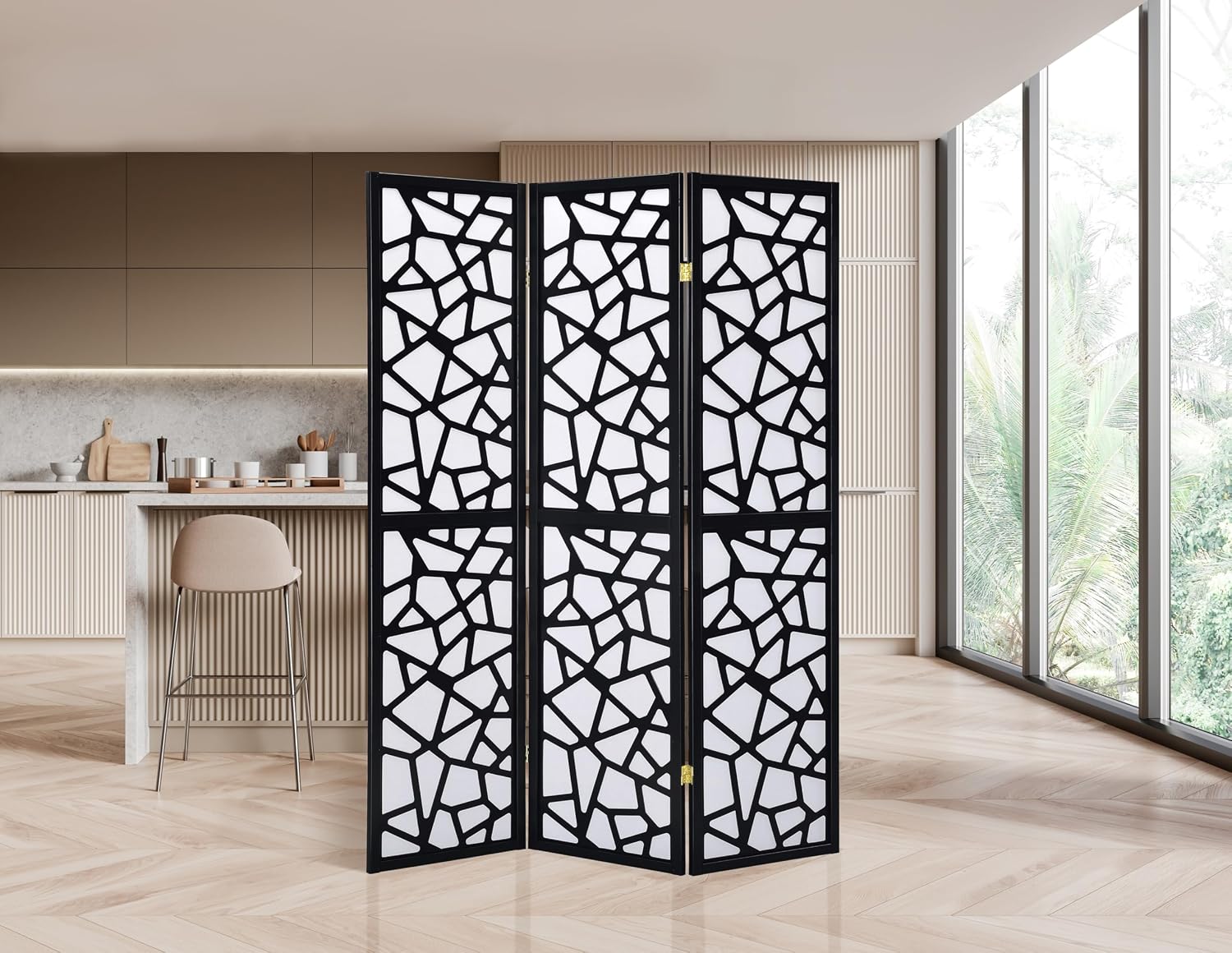 Shoji Screen Divider - 3 Panelli Oda Bölücü Gizlilik Perdesi