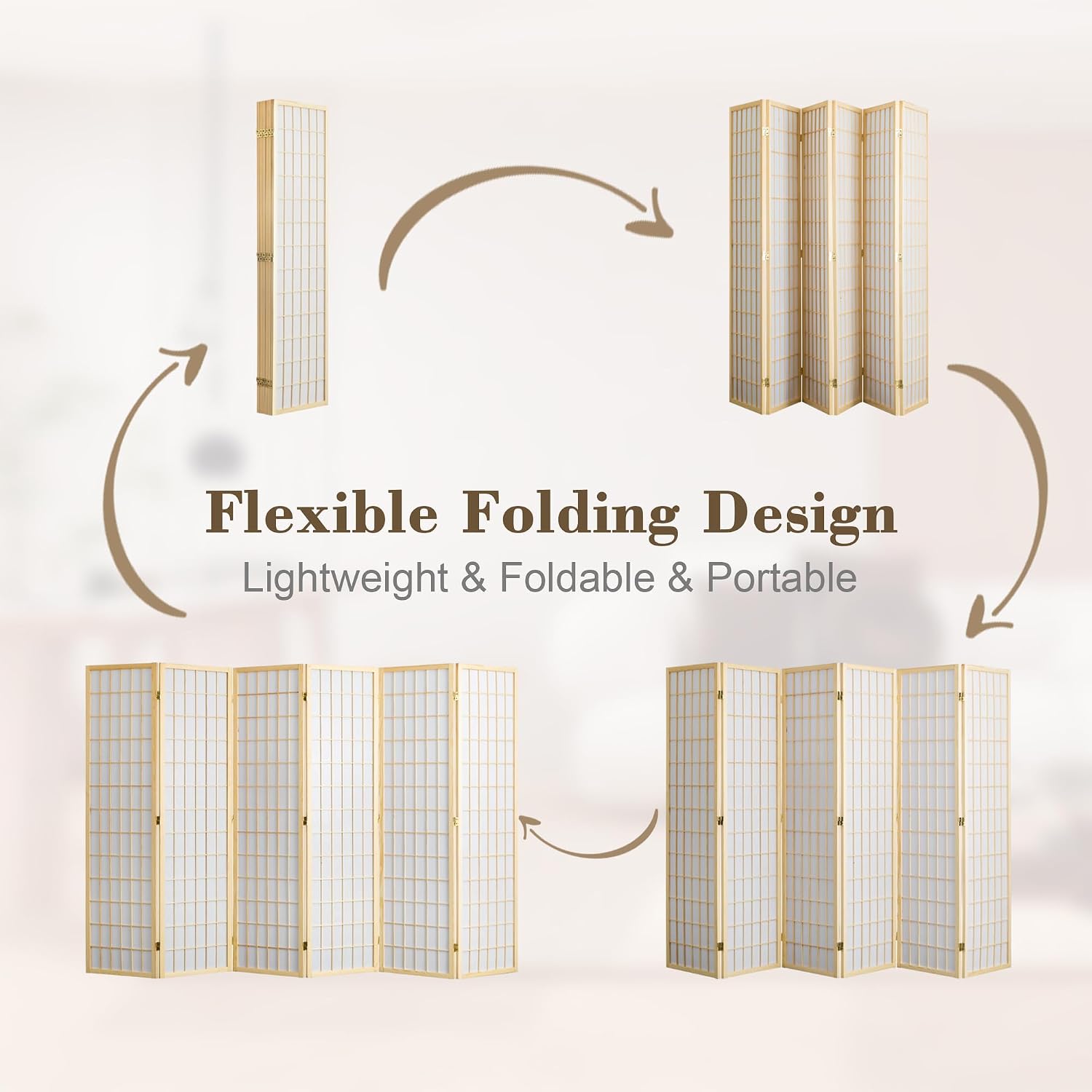 6 Panel Katlanır Oda Bölücü Gi - Shoji Screen Divider incelemesi ve fiyatı