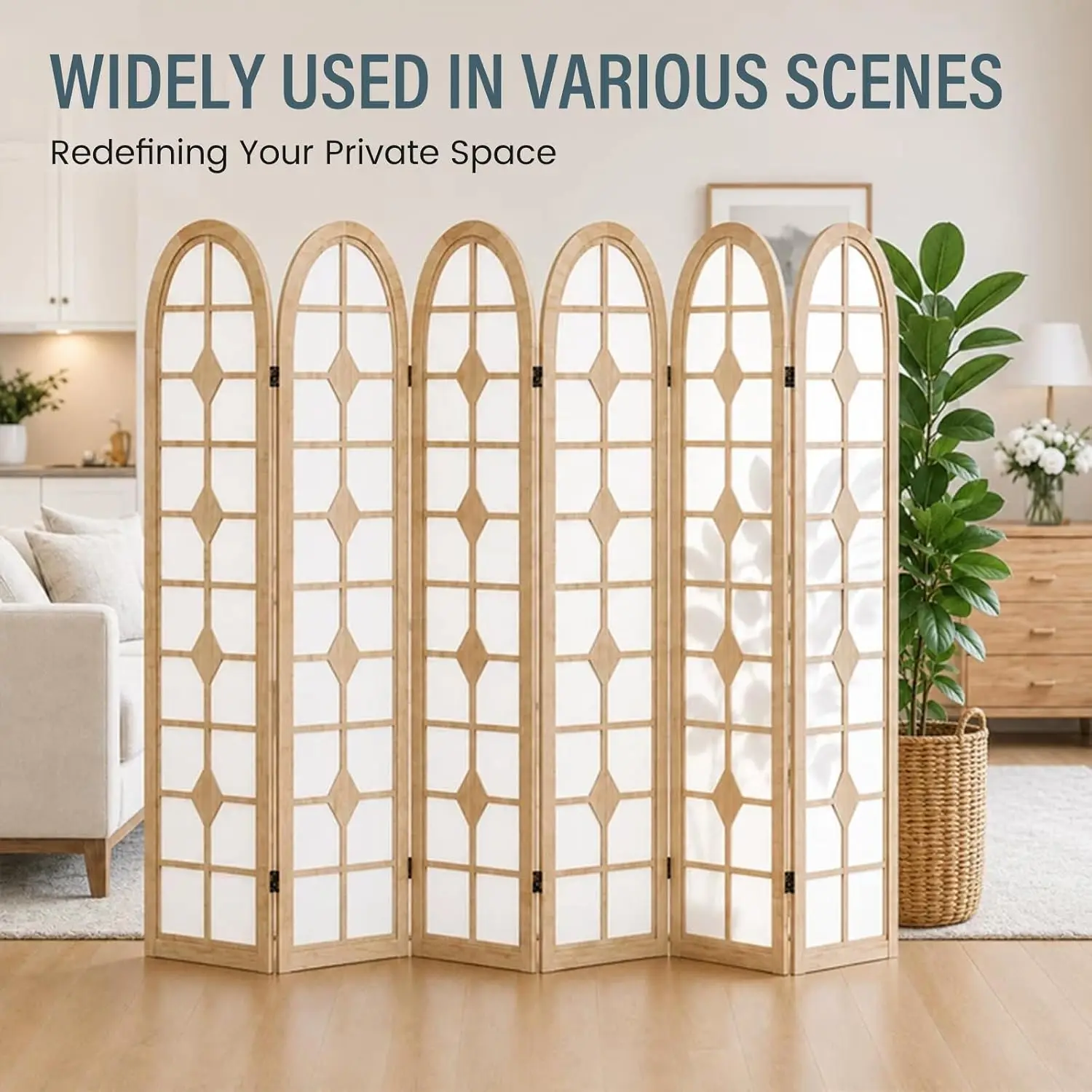 6 Panel Shoji Oda Bölücü, Ahşa - Shoji Screen Divider incelemesi ve fiyatı